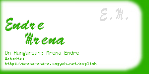 endre mrena business card